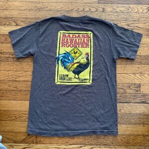 Men's Grey and Brown T-shirt